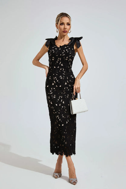 Rafaela Ture Siyah Korse Maxi Elbise