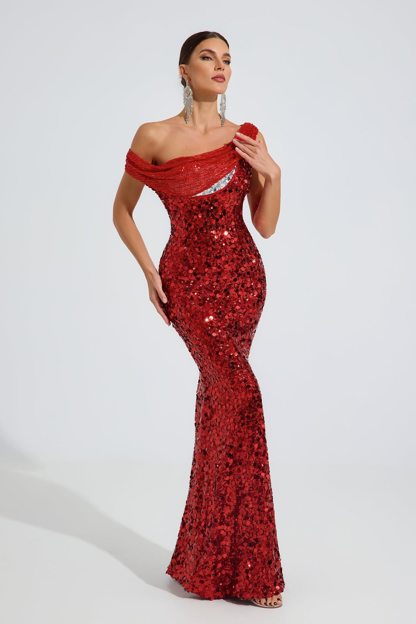 Maeve Scarlet Pullu Glam Maxi Elbise