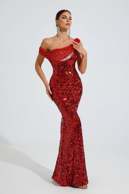Maeve Scarlet Pullu Glam Maxi Elbise