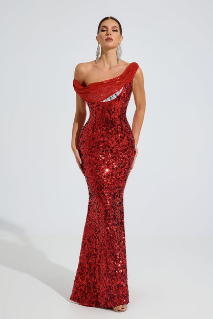 Maeve Scarlet Pullu Glam Maxi Elbise