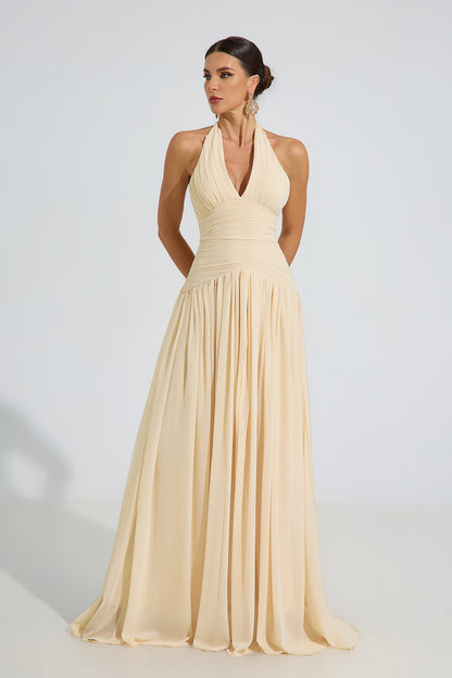 Anastasia Bej Grace Halter Maxi Elbise
