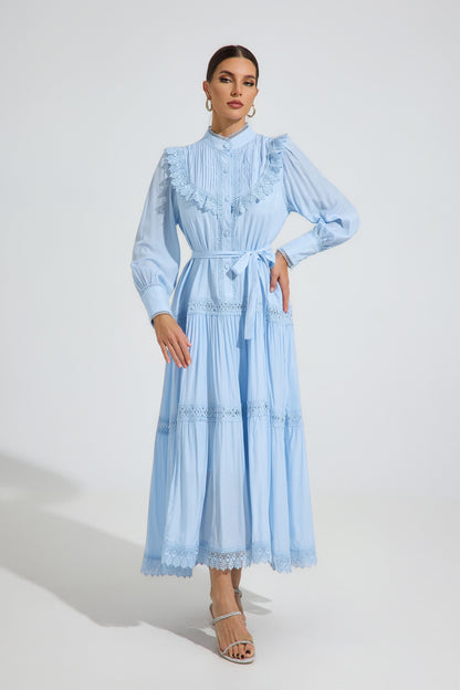 Hadwyn Sky Ruffle Maxi Elbise