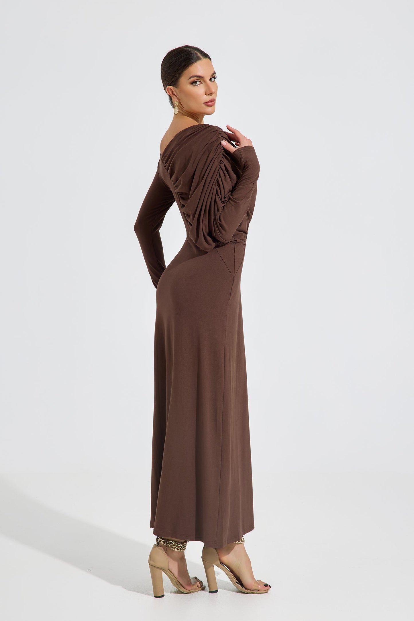 Amelith Drape Elegance Maxi Elbise
