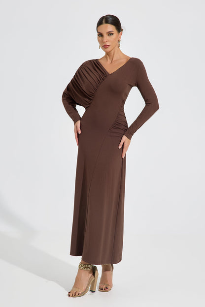 Amelith Drape Elegance Maxi Elbise