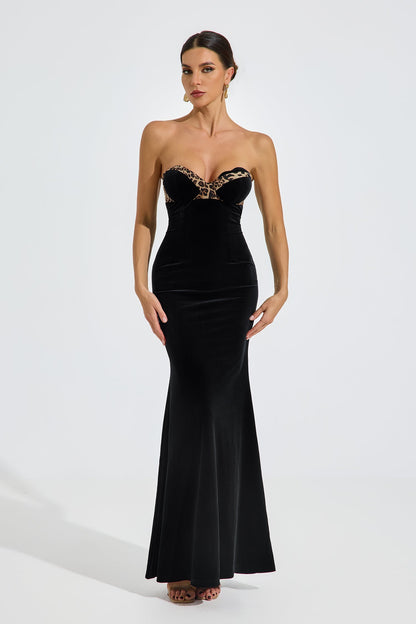 Virginia Velvet Wild Elegance Maxi Elbise