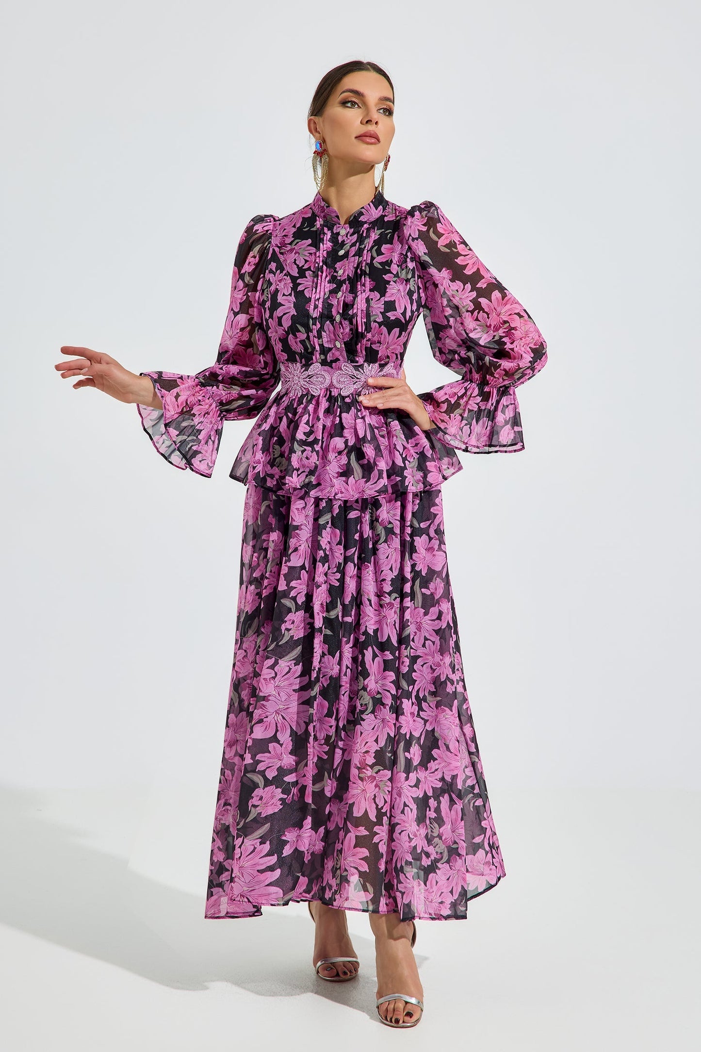 Corbett Midnight Bloom Maxi Elbise