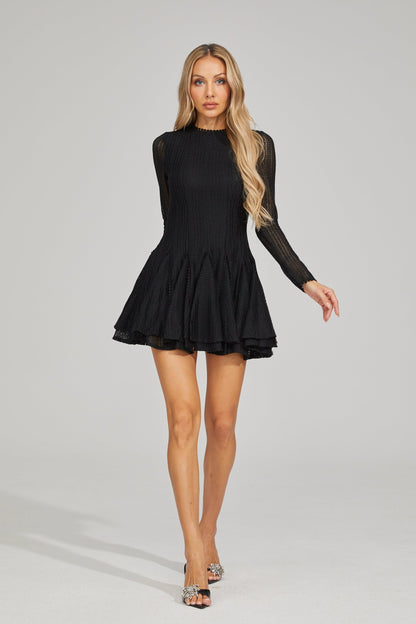 Cirelle Plise Etekli Mini Elbise