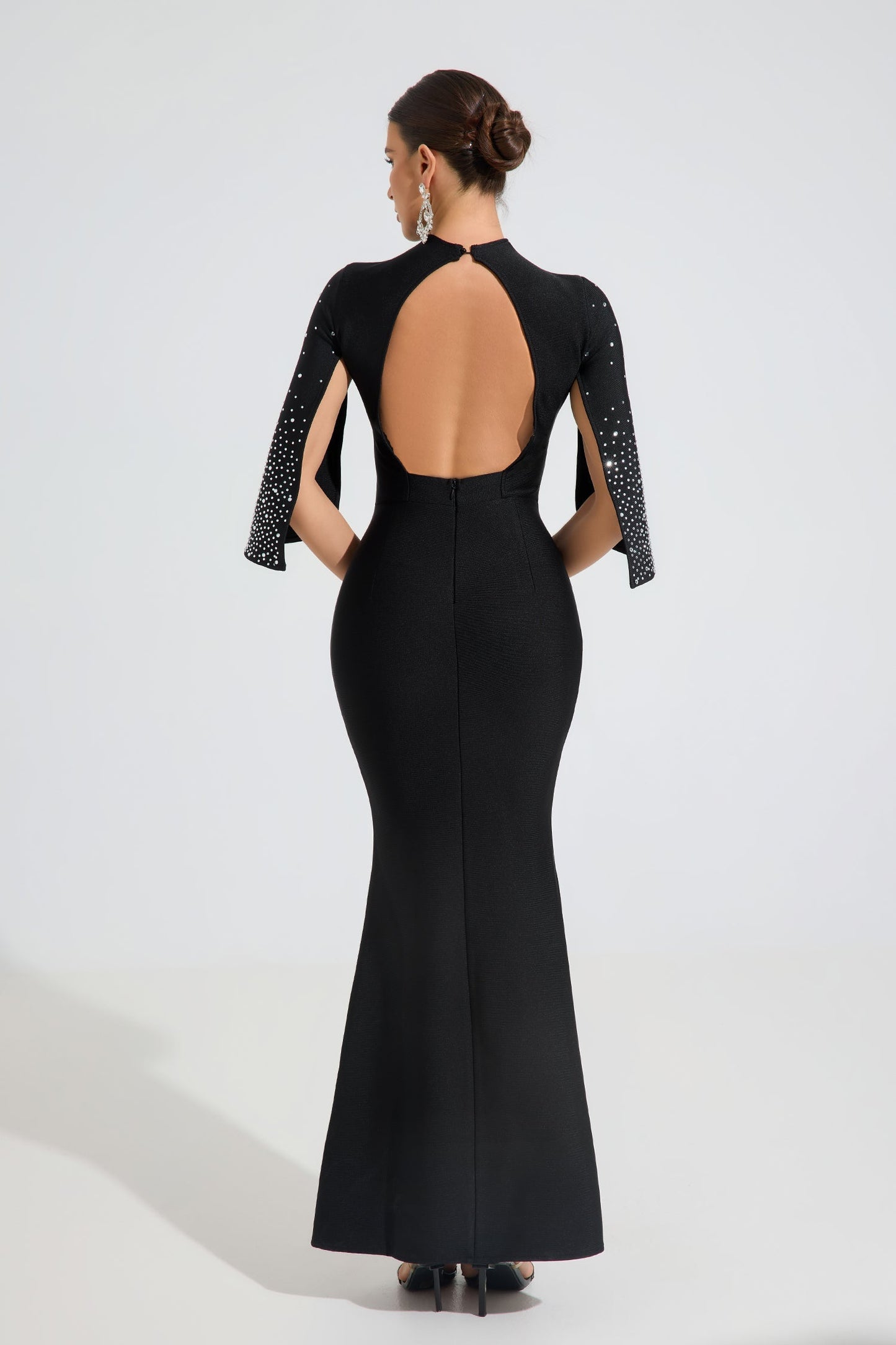 Reese Noir Kristal Zarafet Maxi Elbise