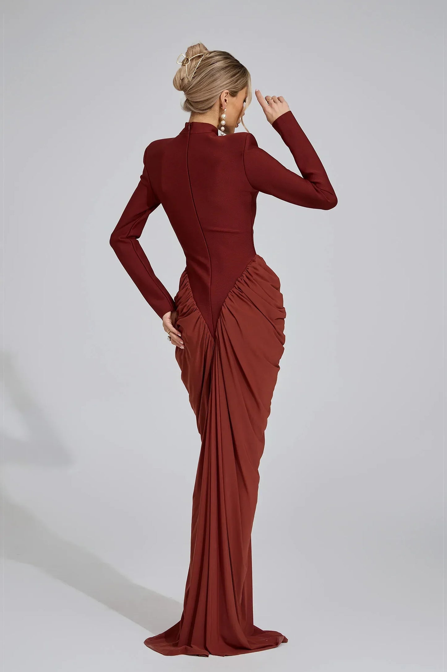 Zorina Sienna Ruching Maxi Elbise