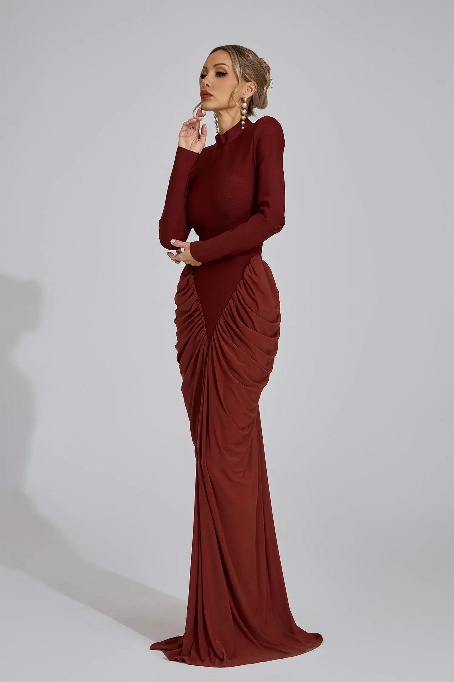 Zorina Sienna Ruching Maxi Elbise