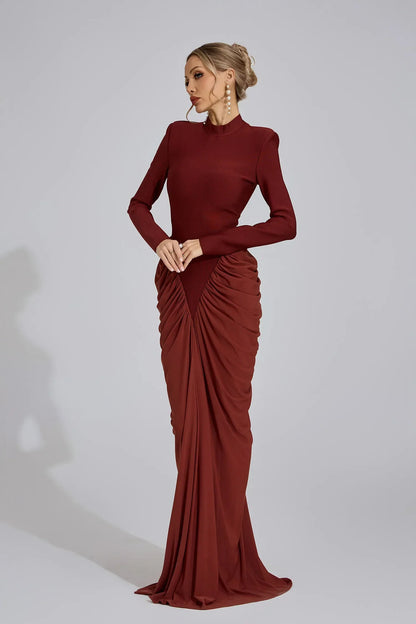 Zorina Sienna Ruching Maxi Elbise