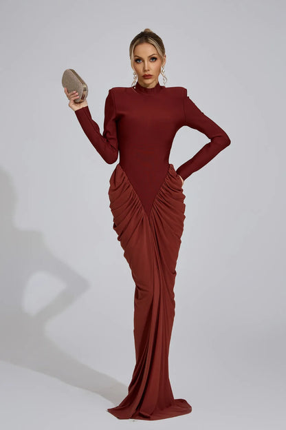 Zorina Sienna Ruching Maxi Elbise