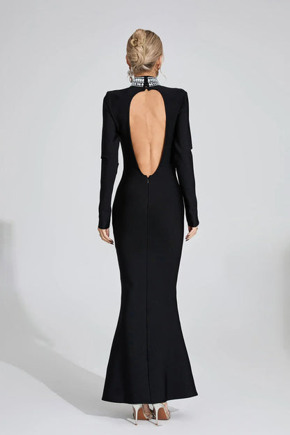 Ellery Siyah Elmas Maxi Elbise