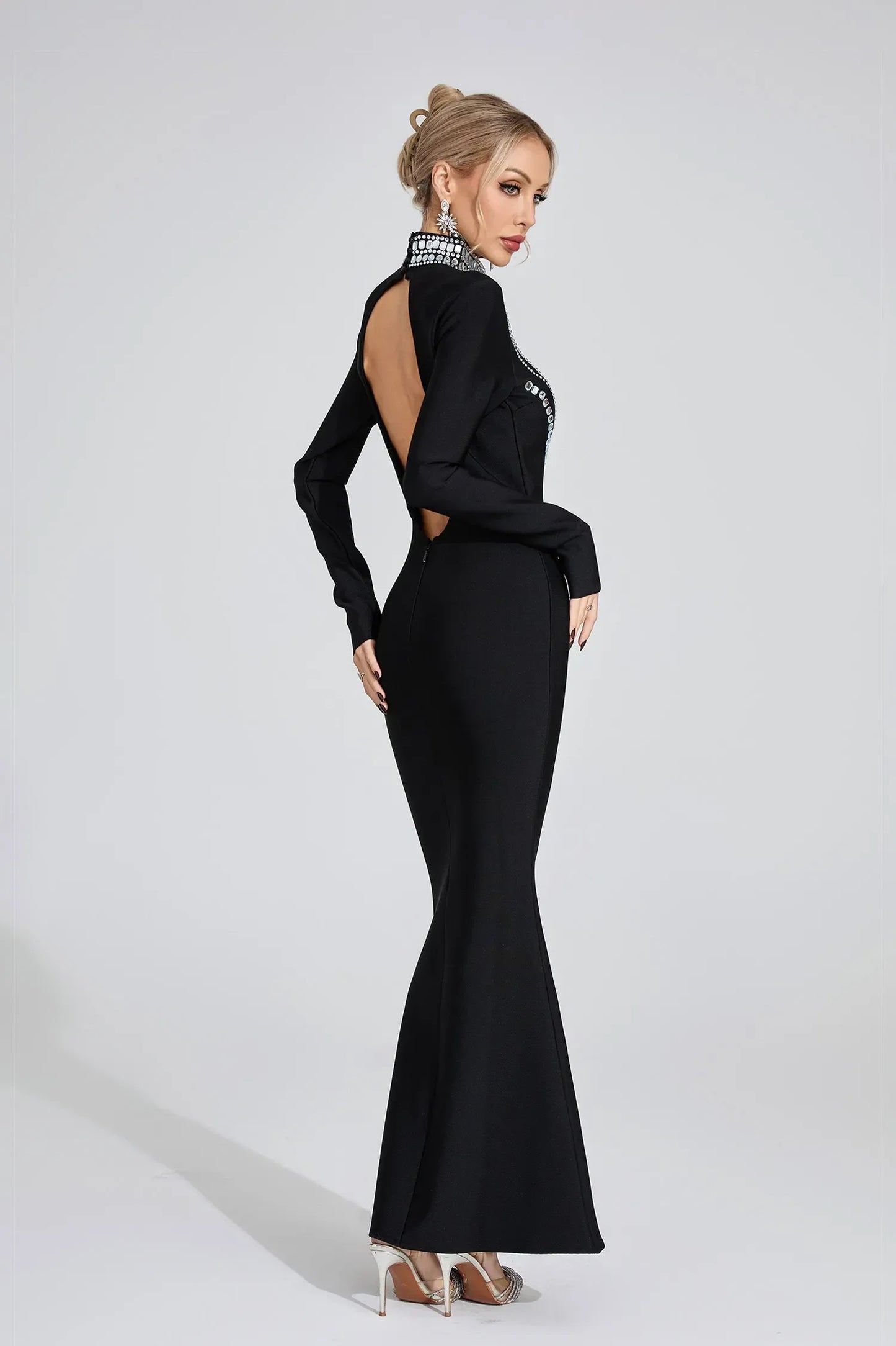 Ellery Siyah Elmas Maxi Elbise