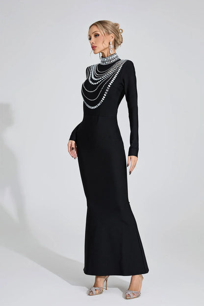 Ellery Siyah Elmas Maxi Elbise