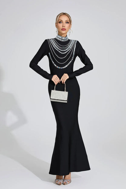 Ellery Siyah Elmas Maxi Elbise