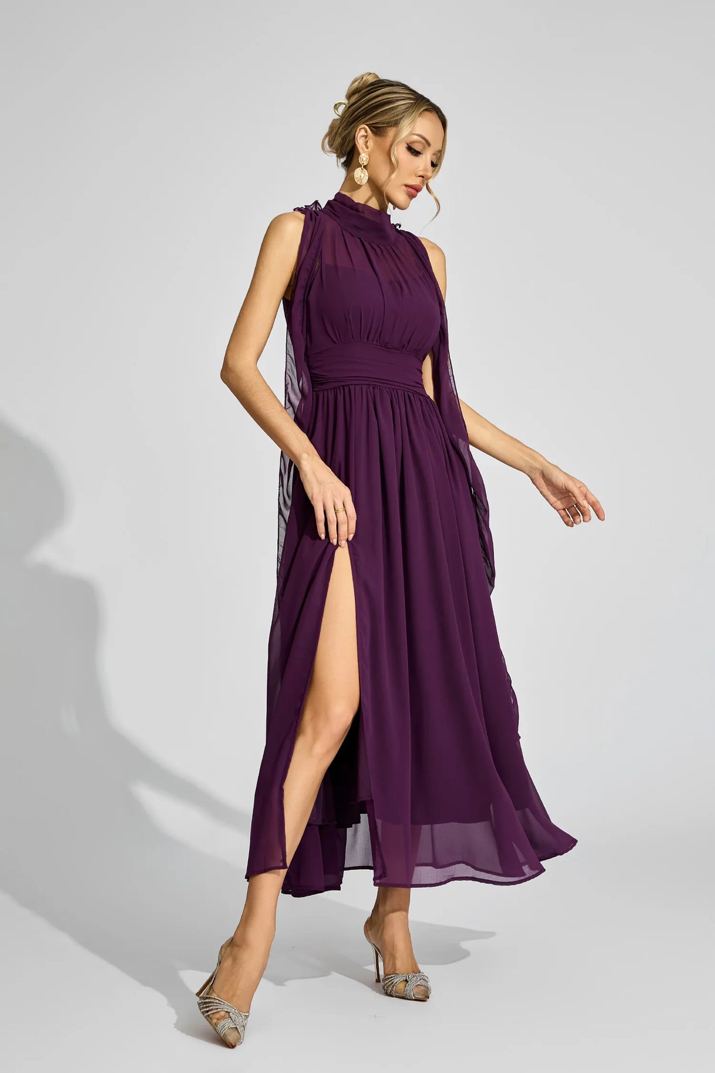 Anouk Mor Halter Maxi Elbise