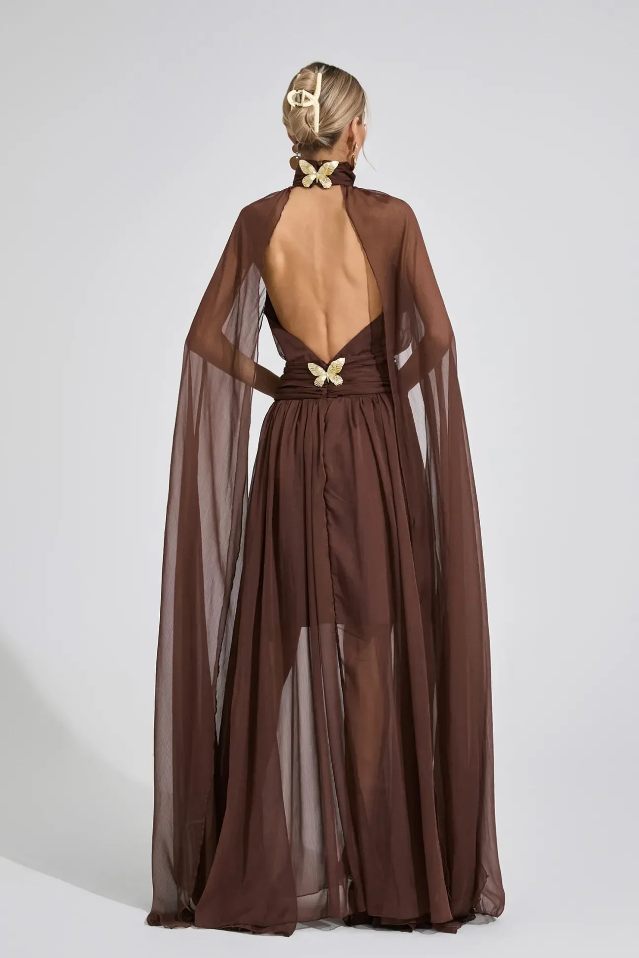 Maresa Brown Kraliyet Maxi Elbisesi