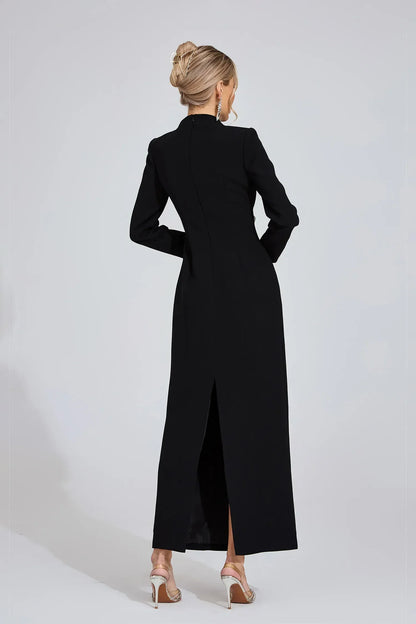 Noctira Siyah Elmas Maxi Elbise