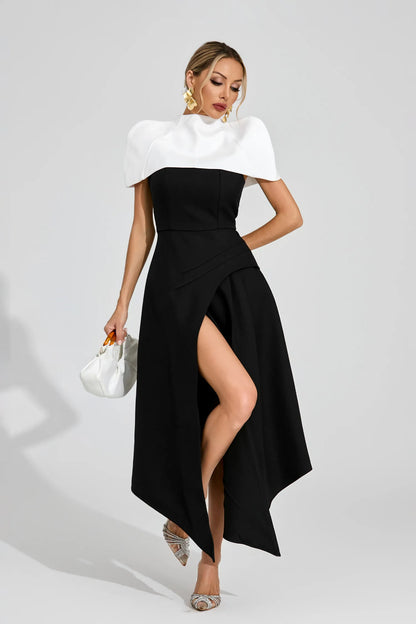 Stephanie Noir Éclat Midi Elbise