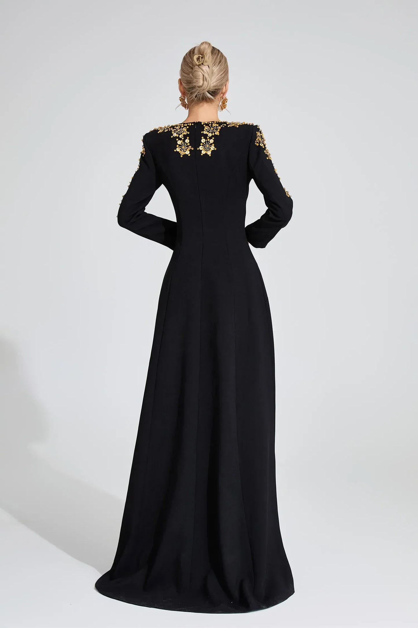 Elowen Siyah Elmas Maxi Elbise