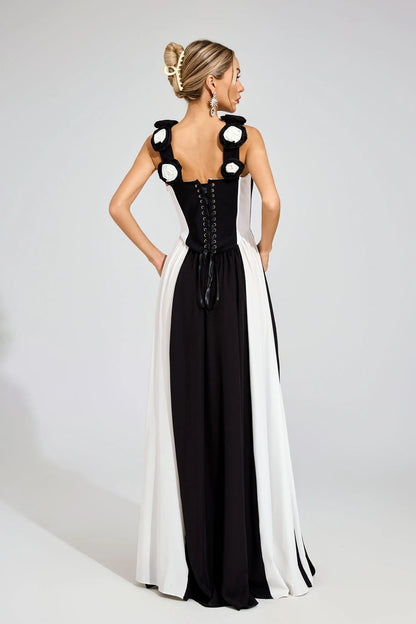 Vanessa Siyah Bandaj Maxi Elbise